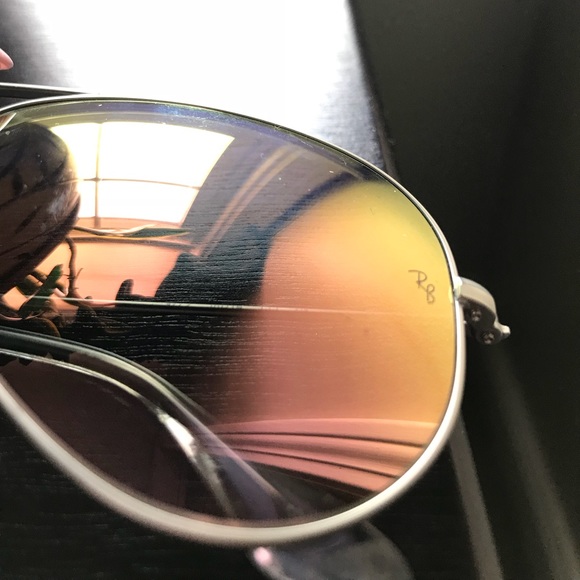 Pink/Rose Gold Ray-Band Aviators - Picture 4 of 8